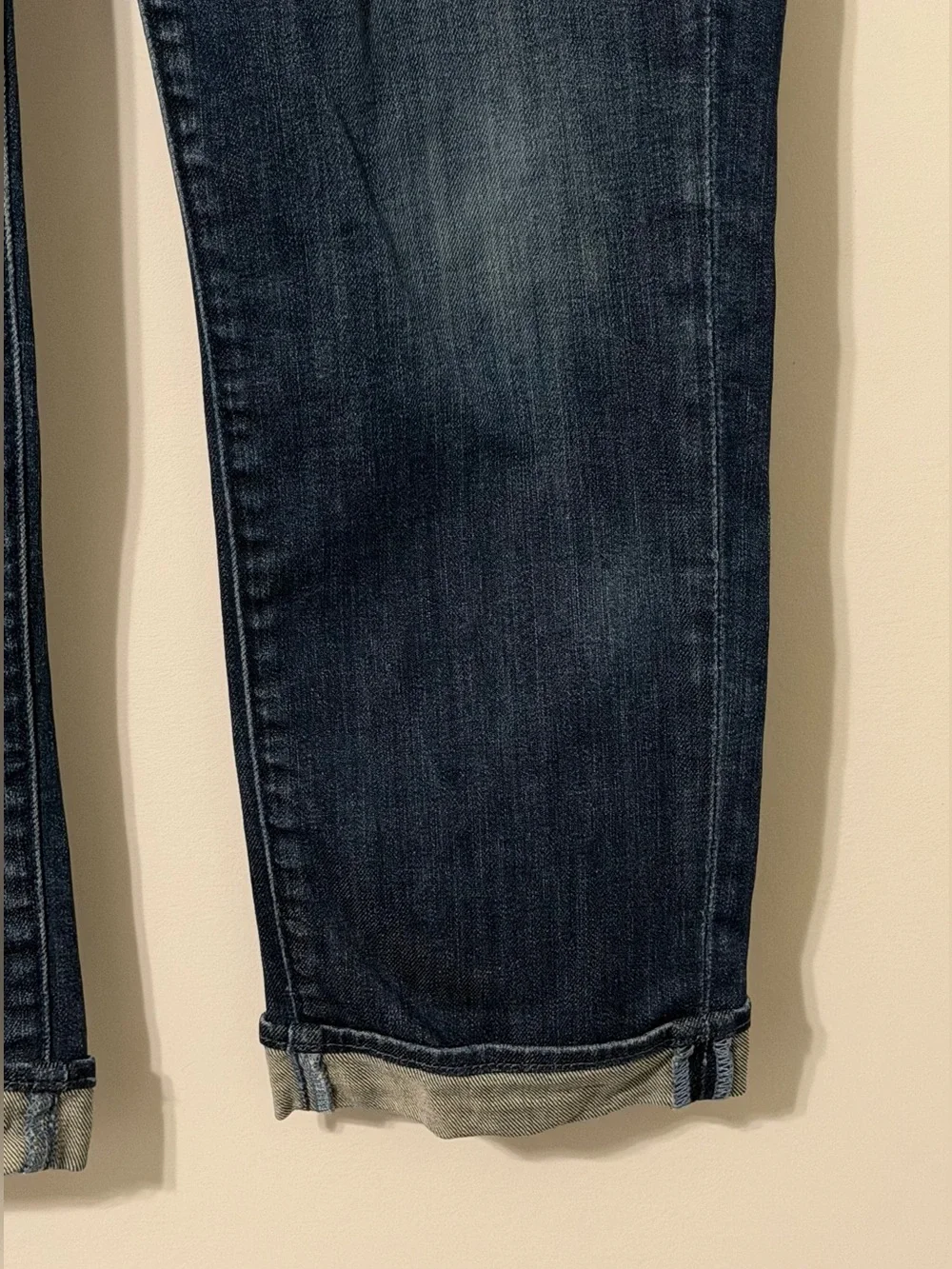 Holding Horses Slim Boyfriend Crop Jeans Womens 27 Blue Cuffed Mid Rise Denim